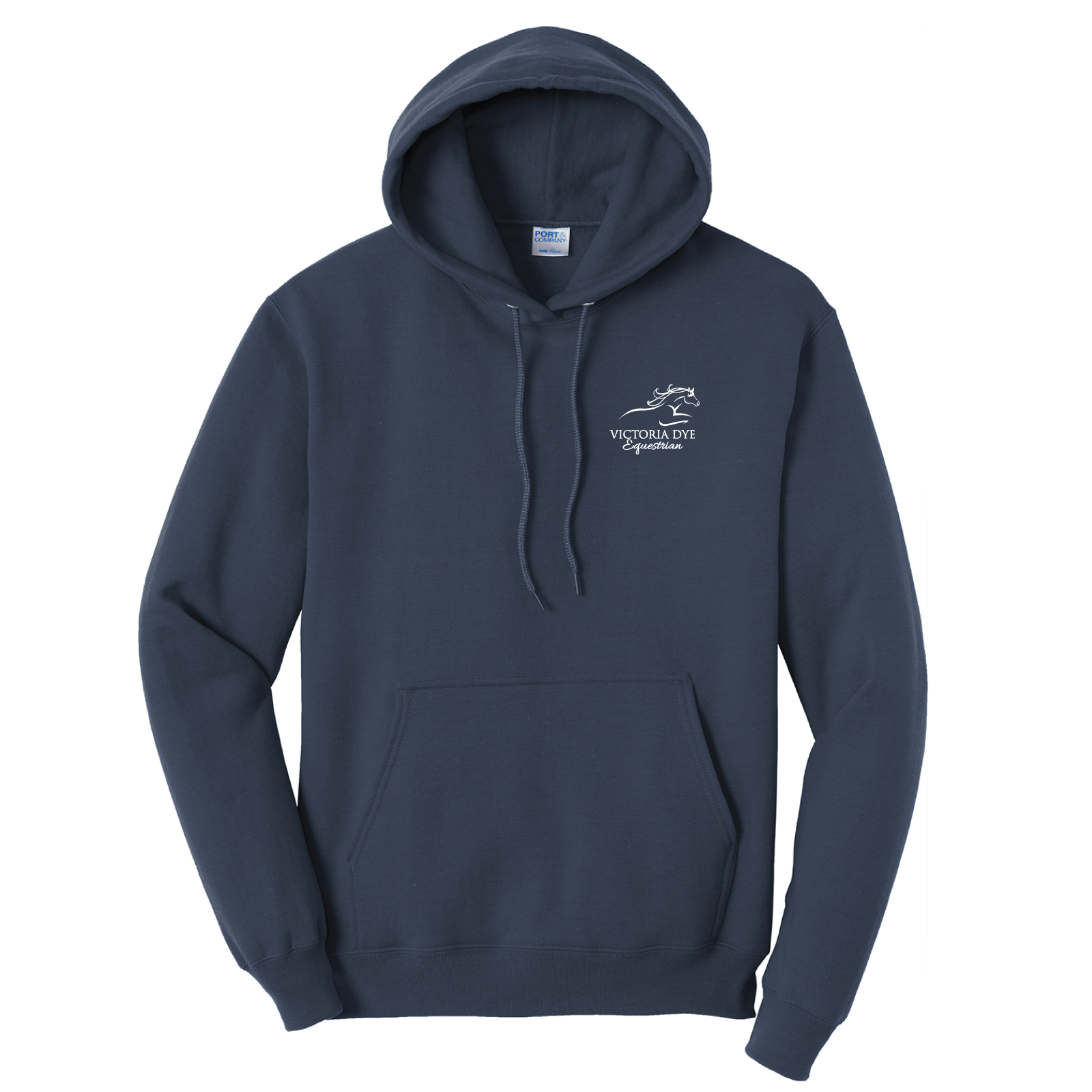 Victoria Dye Equestrian Men's Port & Company Core Fleece Pullover Hooded Sweatshirt