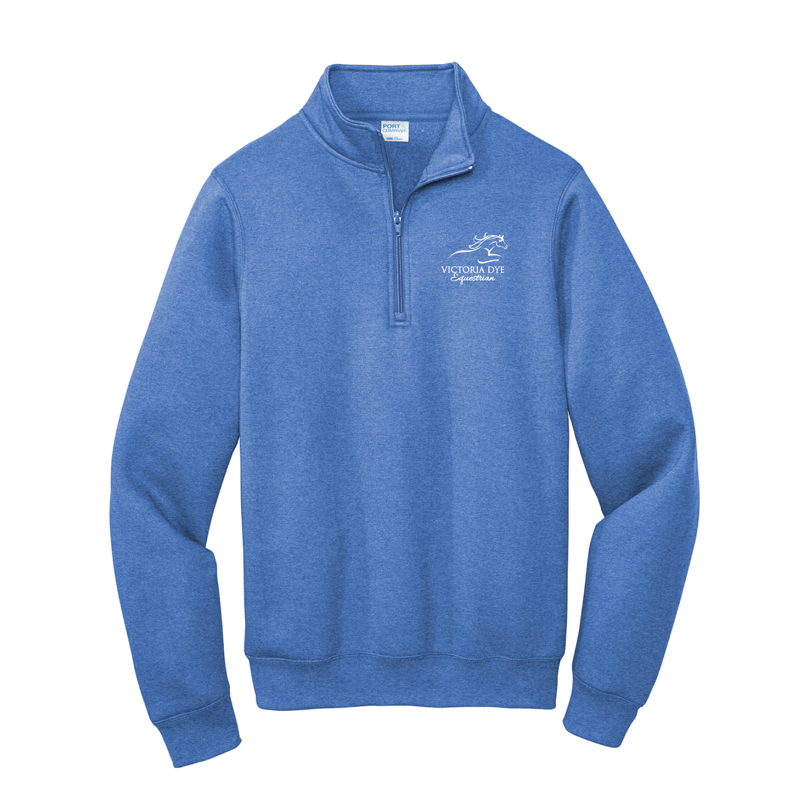 Victoria Dye Equestrian Unisex Port & Company Core Fleece 1/4 Zip Pullover Sweatshirt
