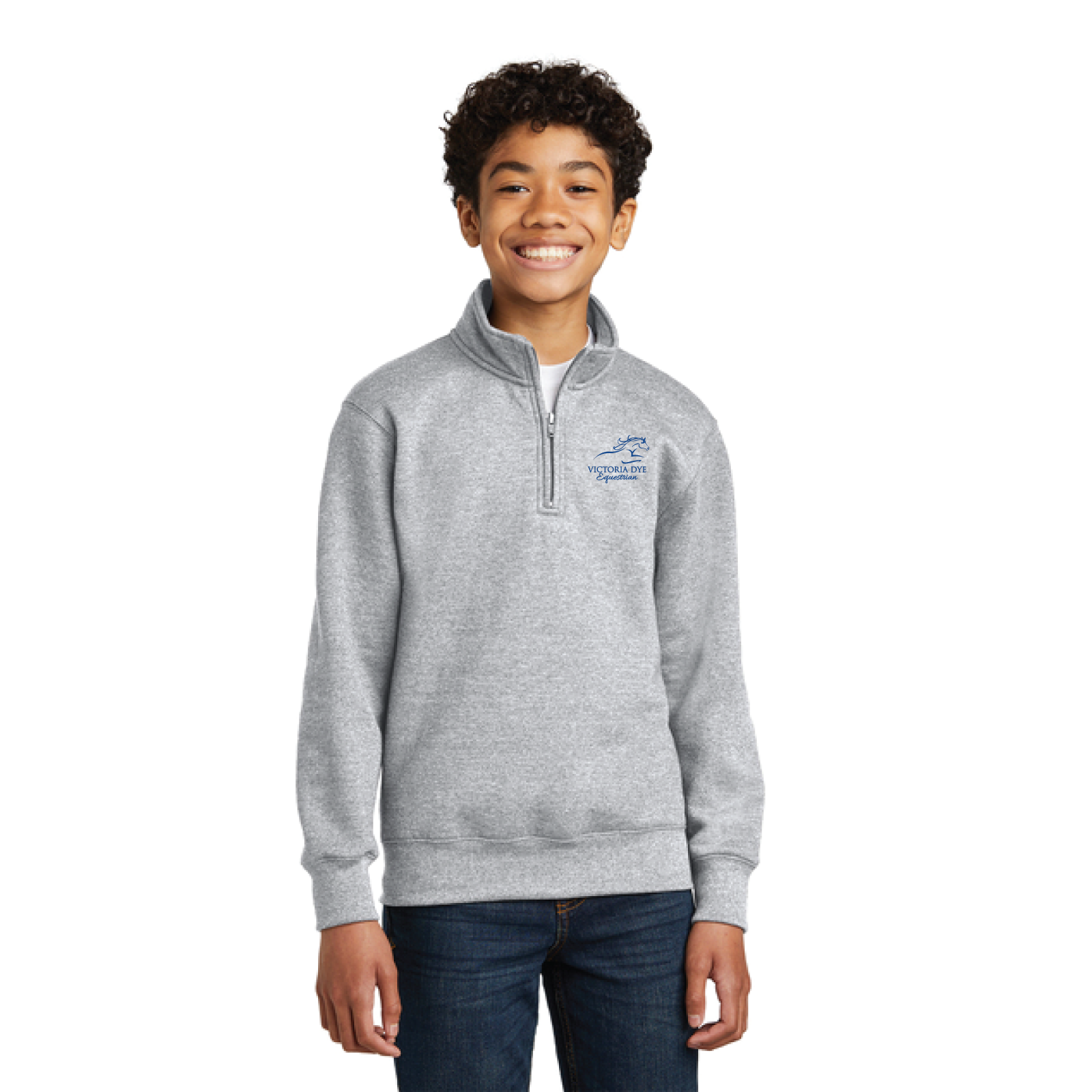 Victoria Dye Equestrian Youth Port & Company Core Fleece 1/4 Zip Pullover Sweatshirt