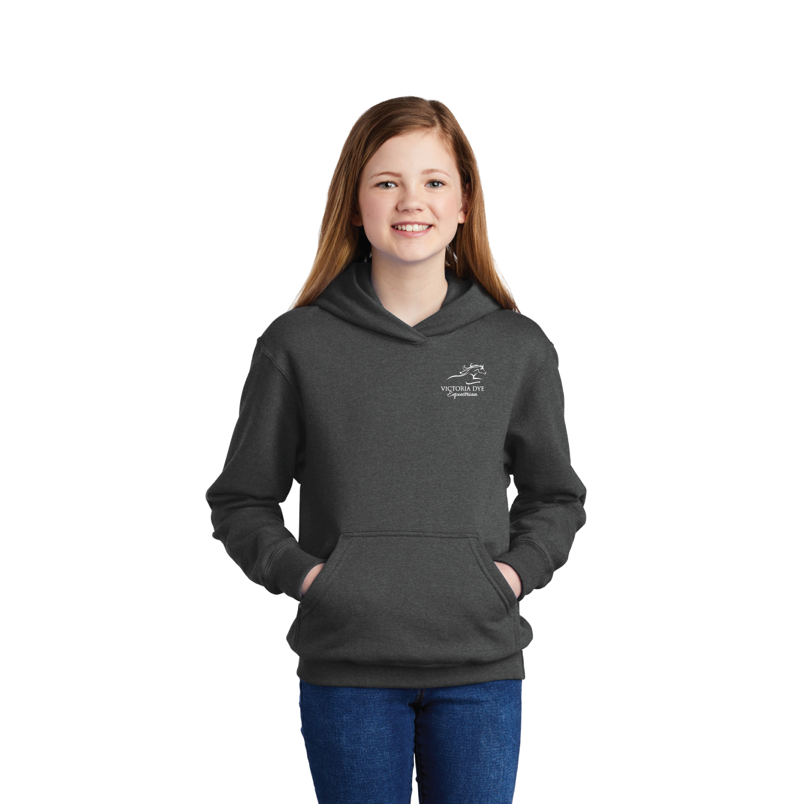 Victoria Dye Equestrian Youth Port & Co. Core Fleece Pullover Hoodie