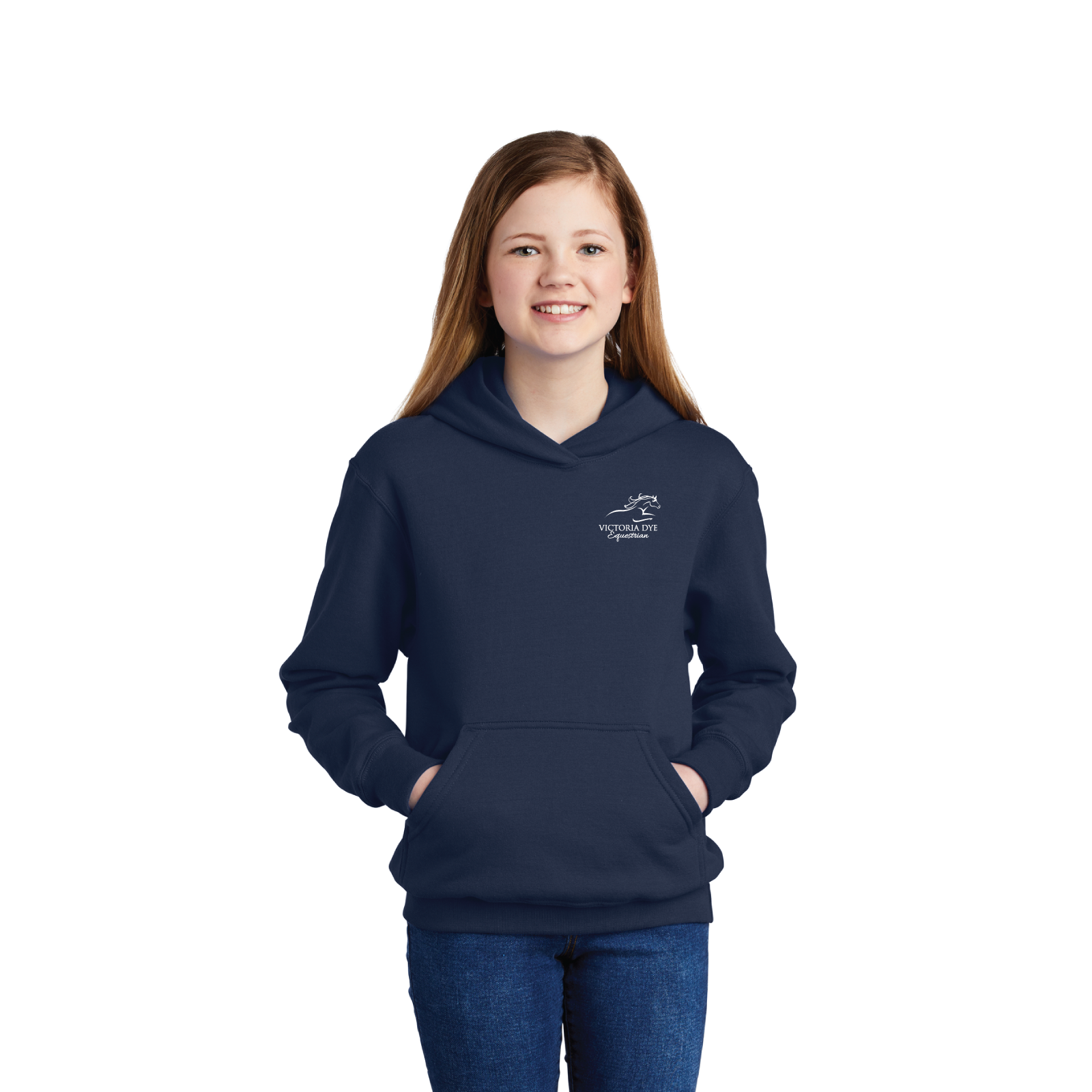 Victoria Dye Equestrian Youth Port & Co. Core Fleece Pullover Hoodie