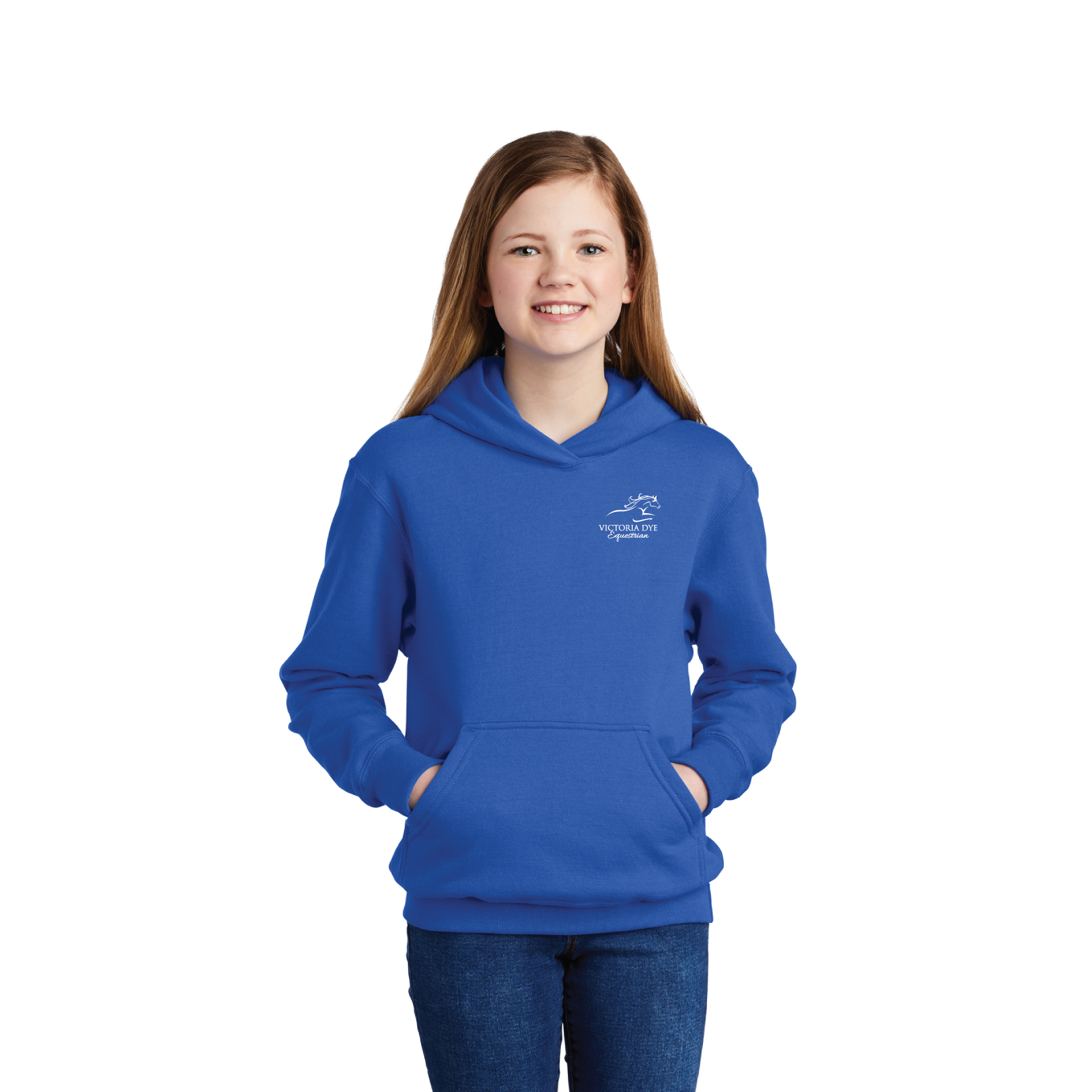 Victoria Dye Equestrian Youth Port & Co. Core Fleece Pullover Hoodie