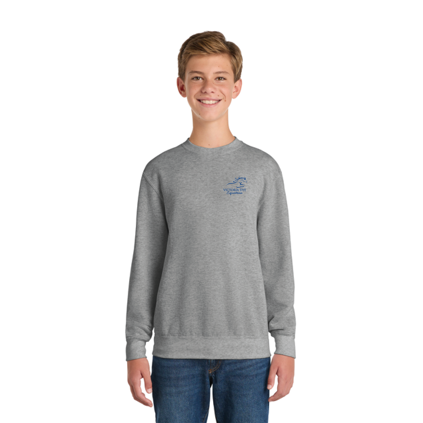 Victoria Dye Equestrian Youth Port & Company Core Fleece Crewneck Sweatshirt