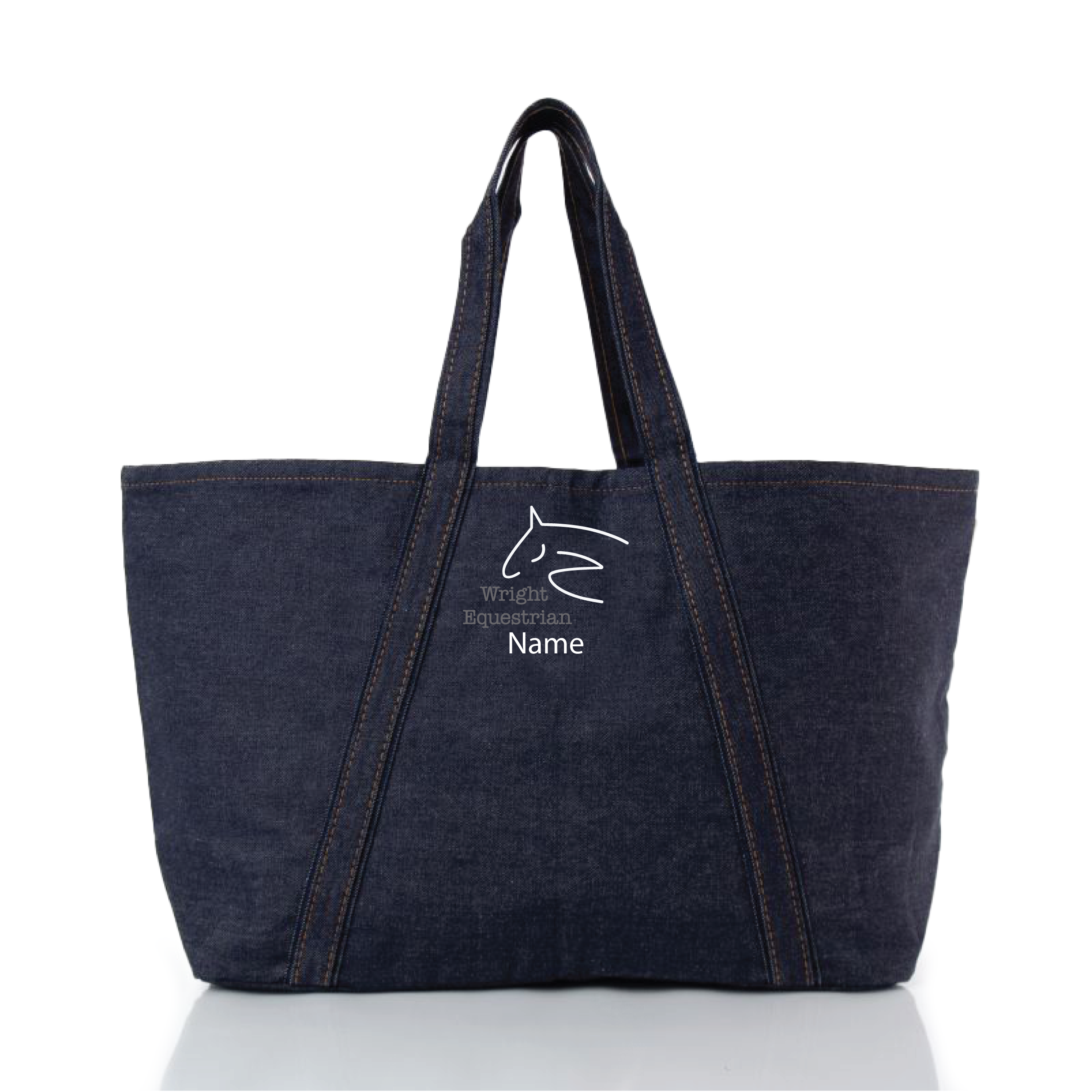 Wright Equestrian CB Station Heritage Denim Tote