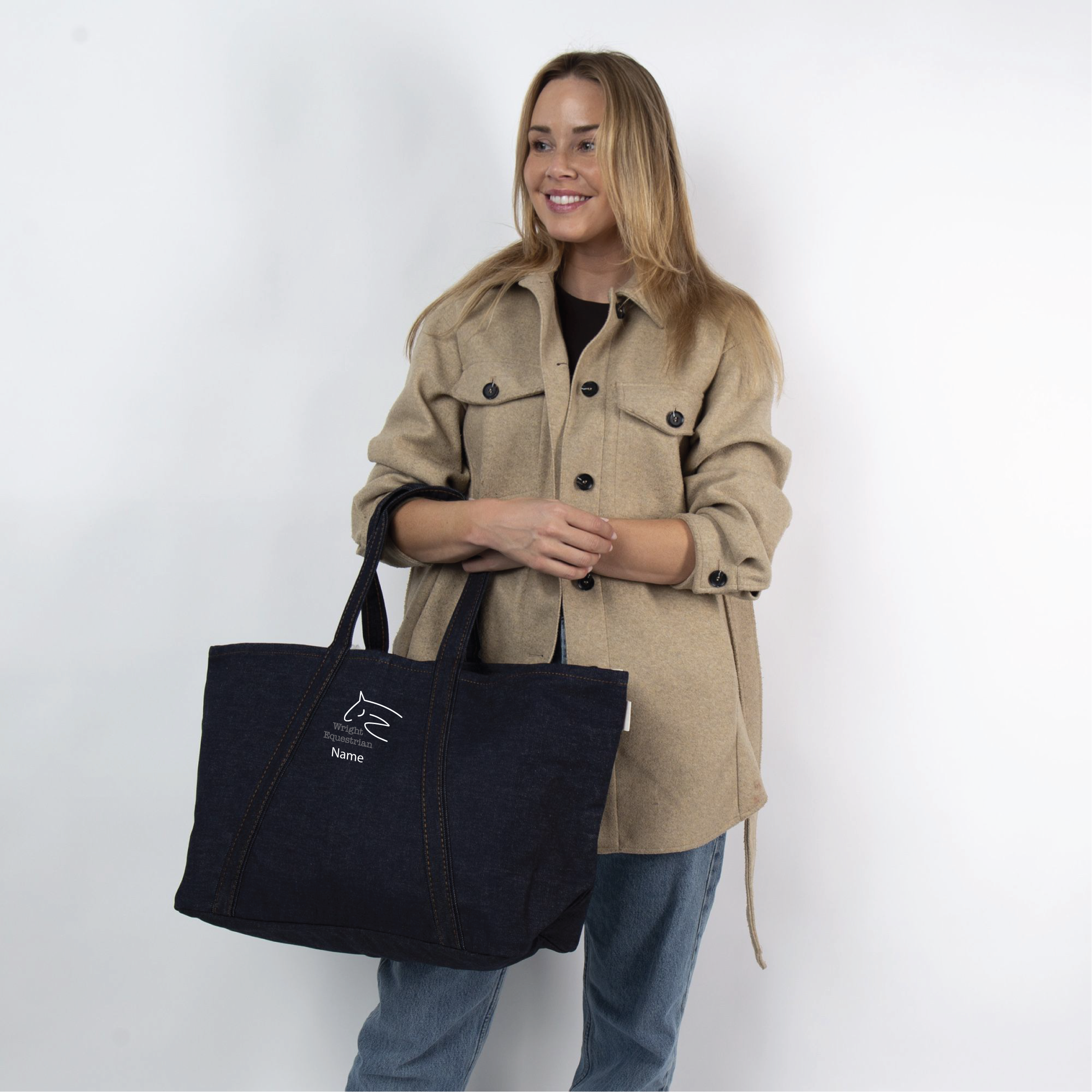 Wright Equestrian CB Station Heritage Denim Tote