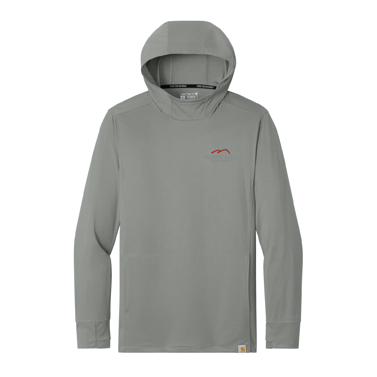 Windy Hill Equestrians Men's Carhartt Force Sun Defender Long Sleeve Hooded T-Shirt