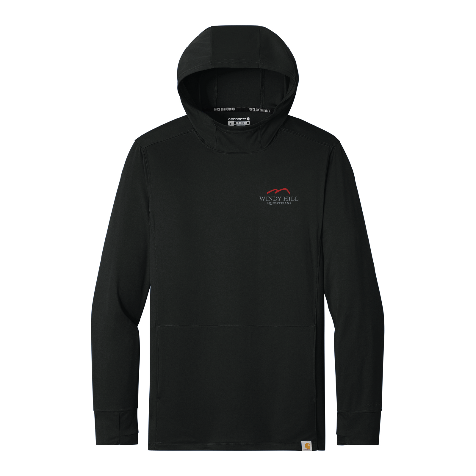 Windy Hill Equestrians Men's Carhartt Force Sun Defender Long Sleeve Hooded T-Shirt
