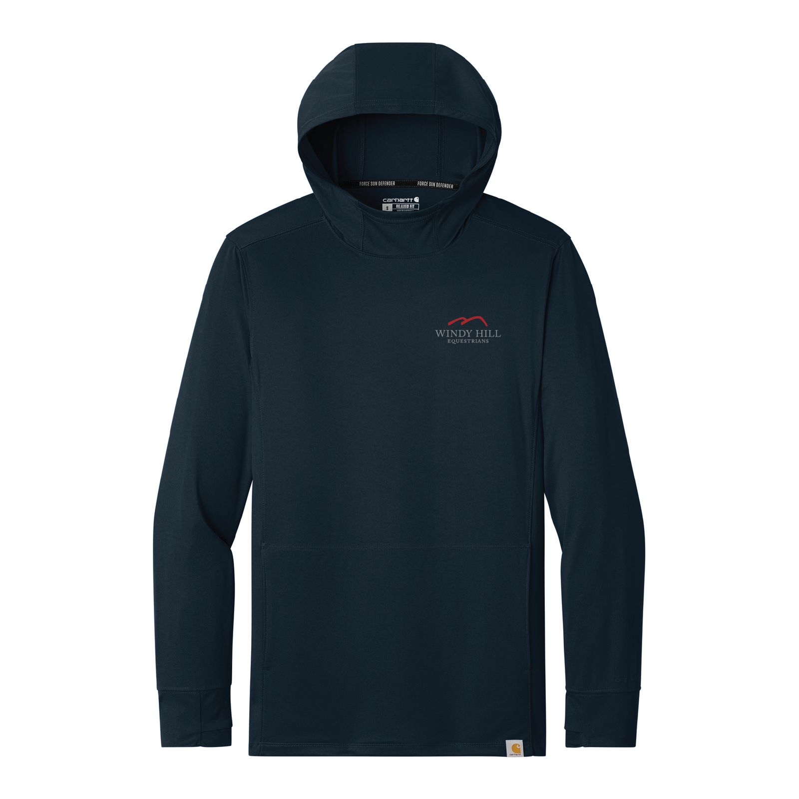 Windy Hill Equestrians Men's Carhartt Force Sun Defender Long Sleeve Hooded T-Shirt