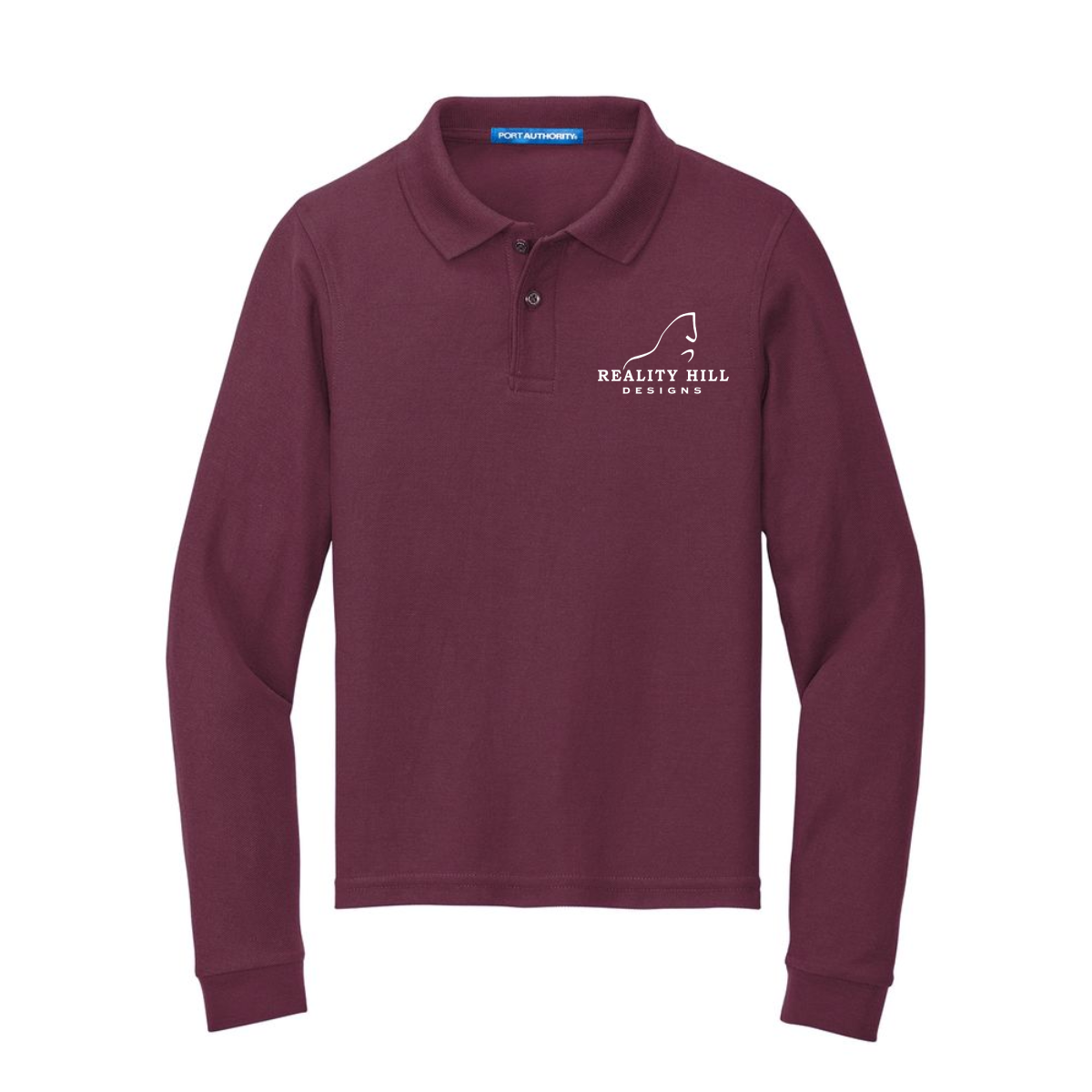 Youth Port Authority Long Sleeve Silk Touch Polo