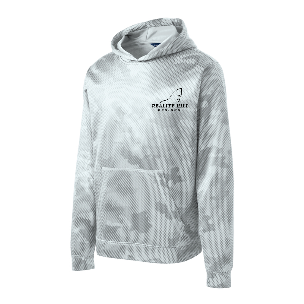 Youth Sport-Tek Sport-Wick CamoHex Fleece Hooded Pullover
