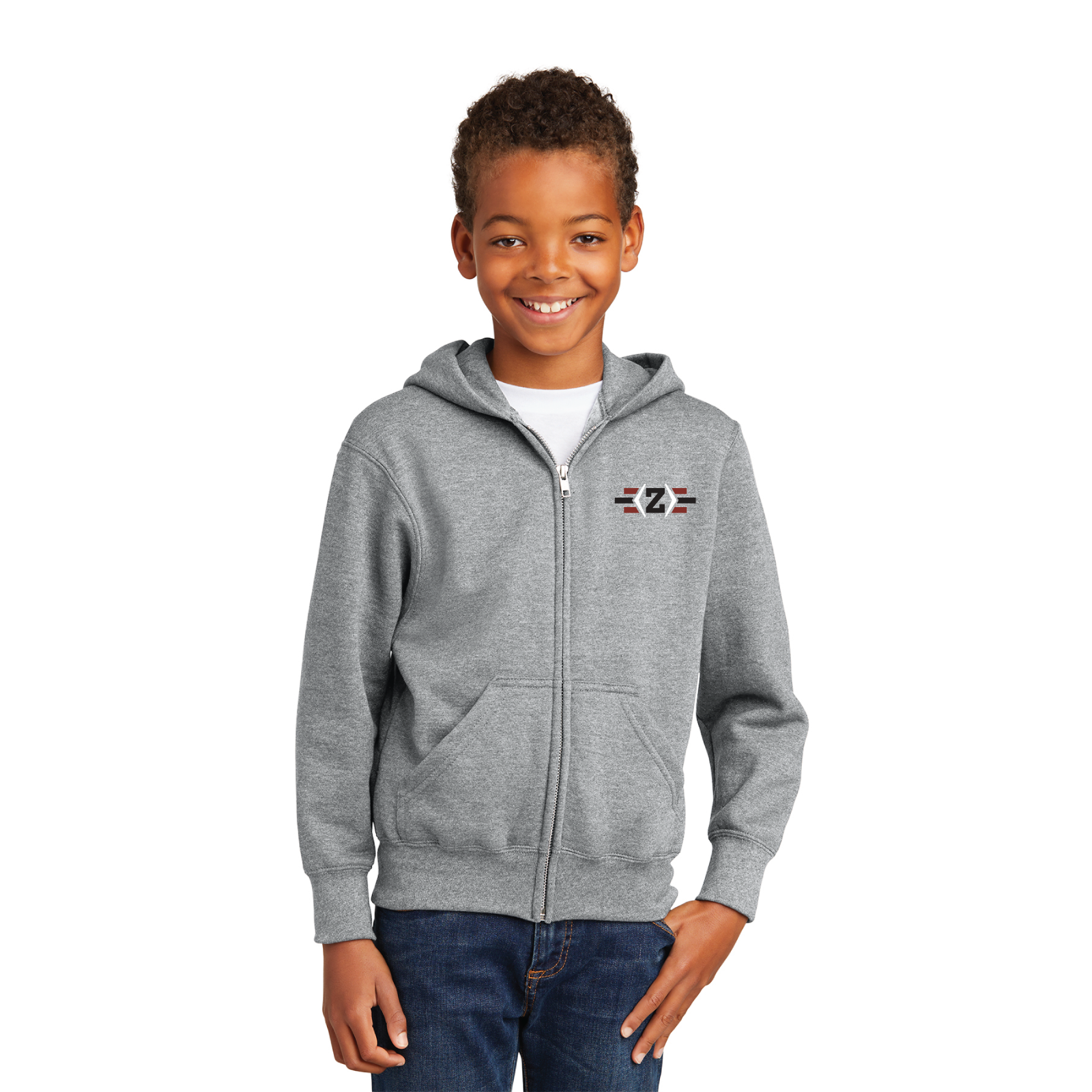 Zeppelin Farms Youth Port & Company Core Fleece Full-Zip Hood