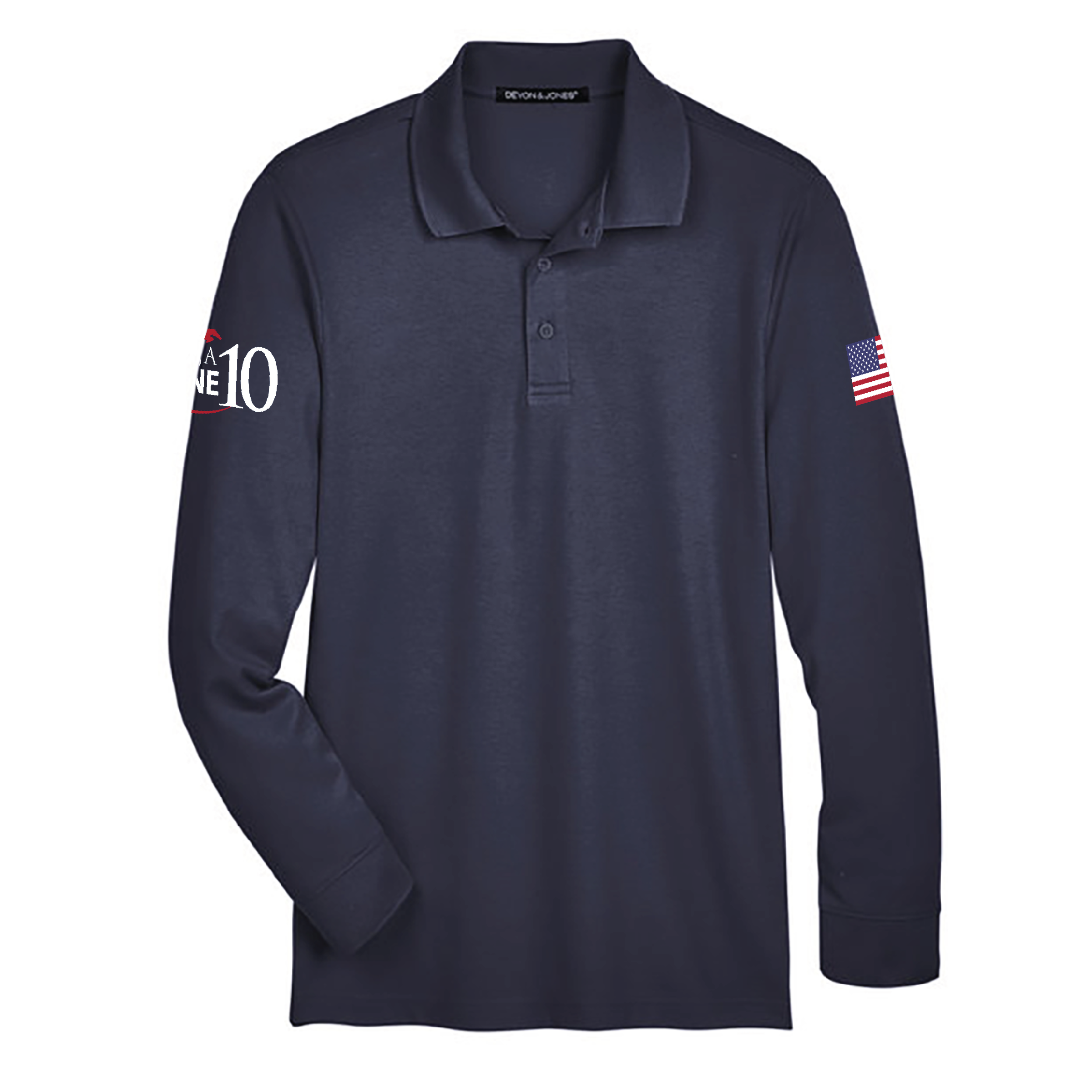 Zone 10 Men's Devon & Jones Long Sleeve Performance Polo