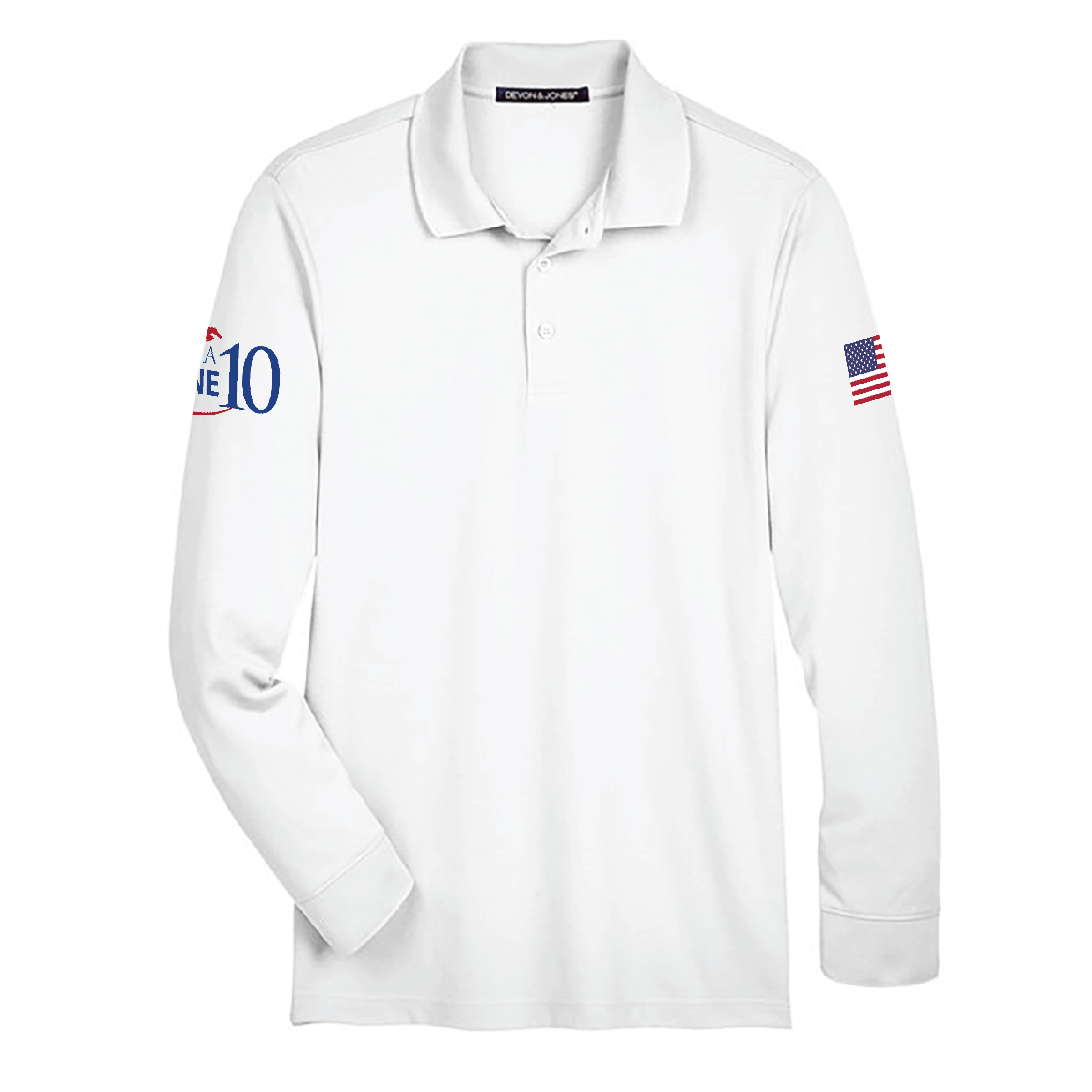 Zone 10 Men's Devon & Jones Long Sleeve Performance Polo