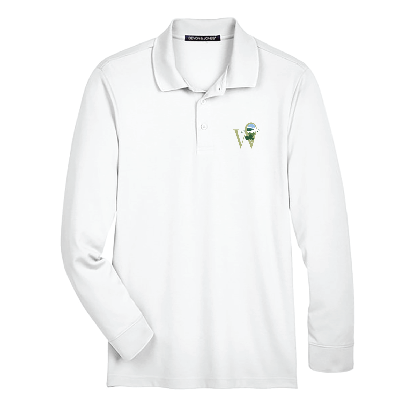 The Horse Park at Woodside Men's Devon & Jones CrownLux Long Sleeve Polo