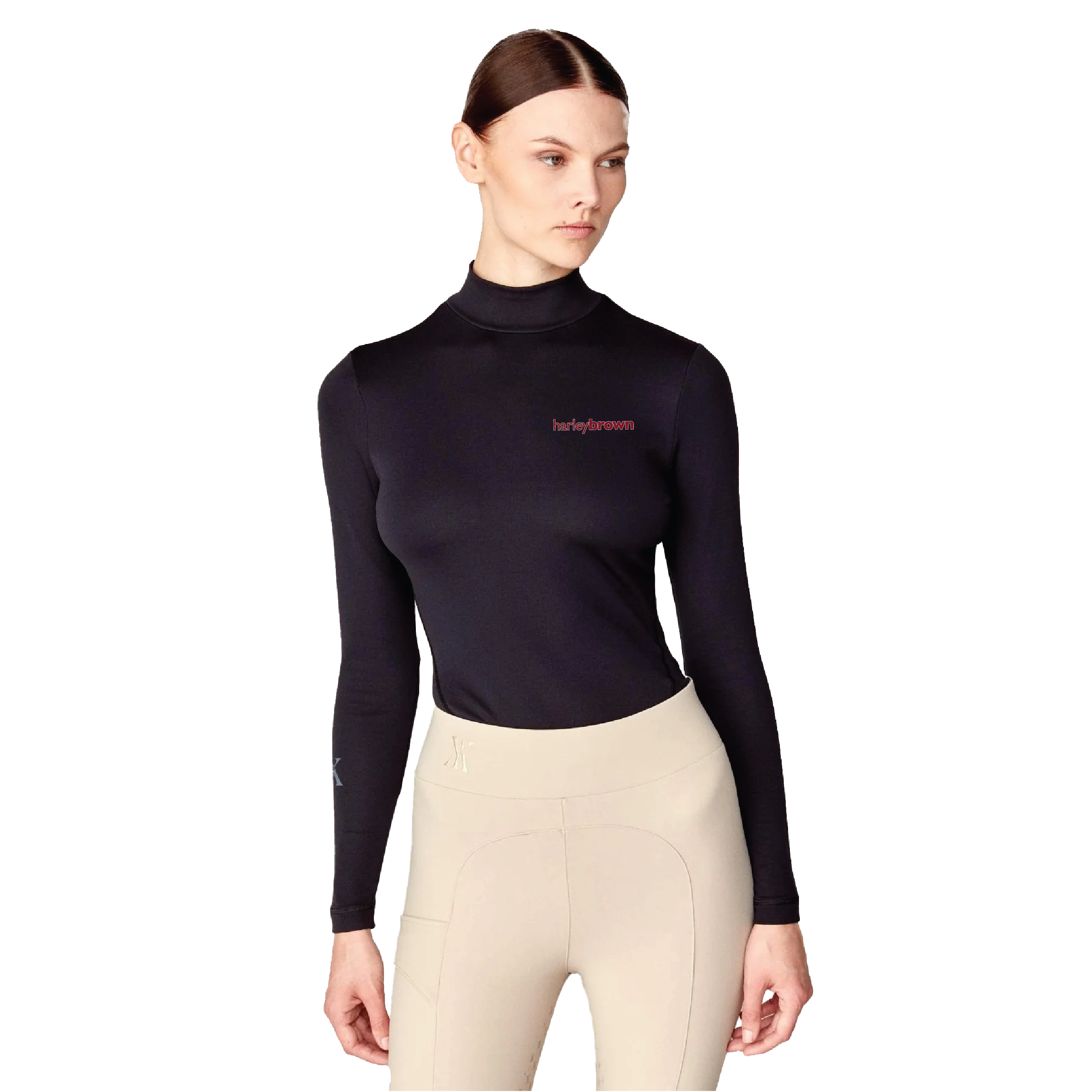 Harley Brown Equestrian Women's Yagya WoolTech Long Sleeve Turtleneck Base Layer