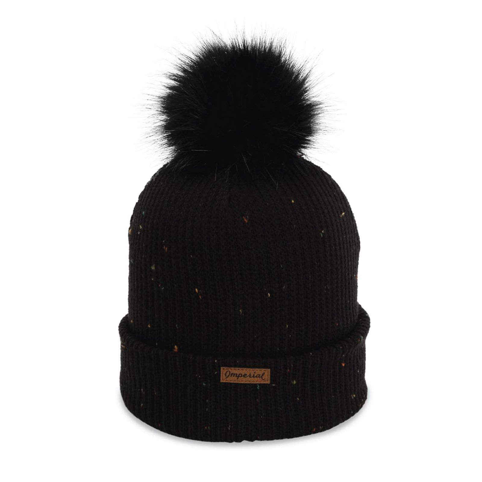 White Horses LLC Imperial Pom Cuffed Beanie
