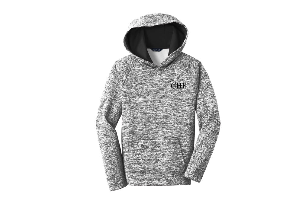 CHF Youth Sport-Tek PosiCharge Electric Heather Fleece Hooded Pullover