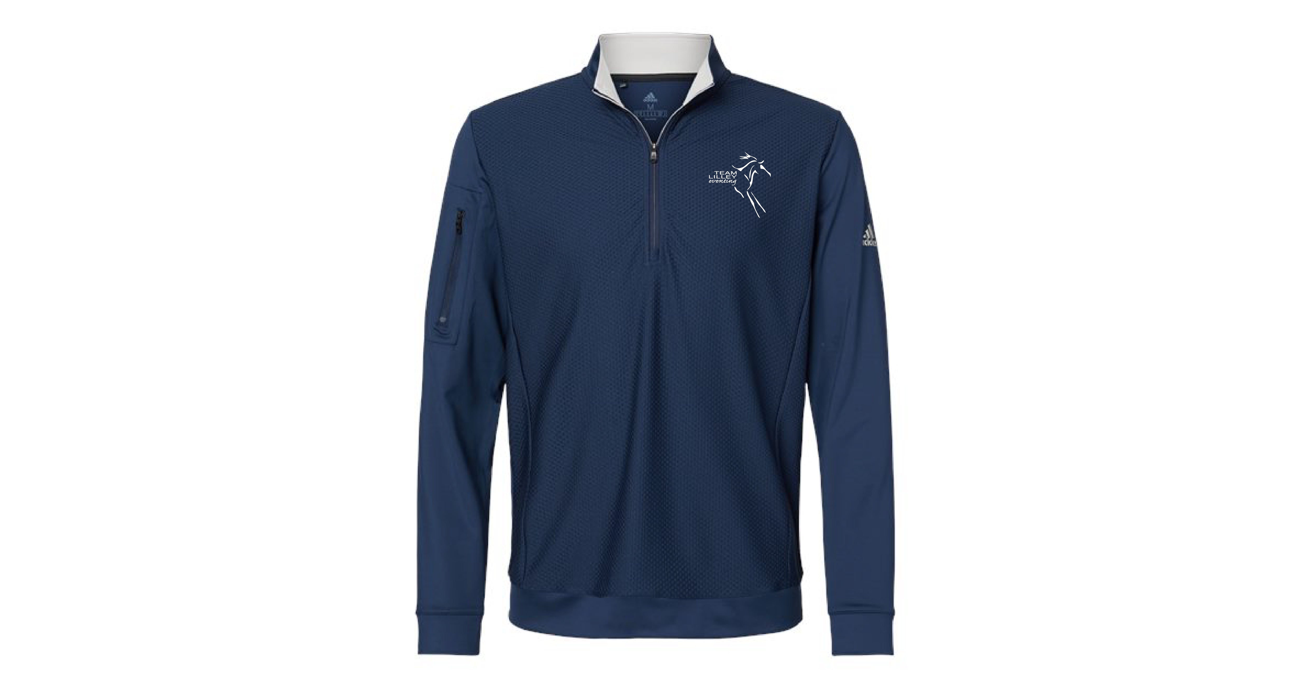 Team Lilley Men's Adidas Performance Textured Quarter-Zip Pullover
