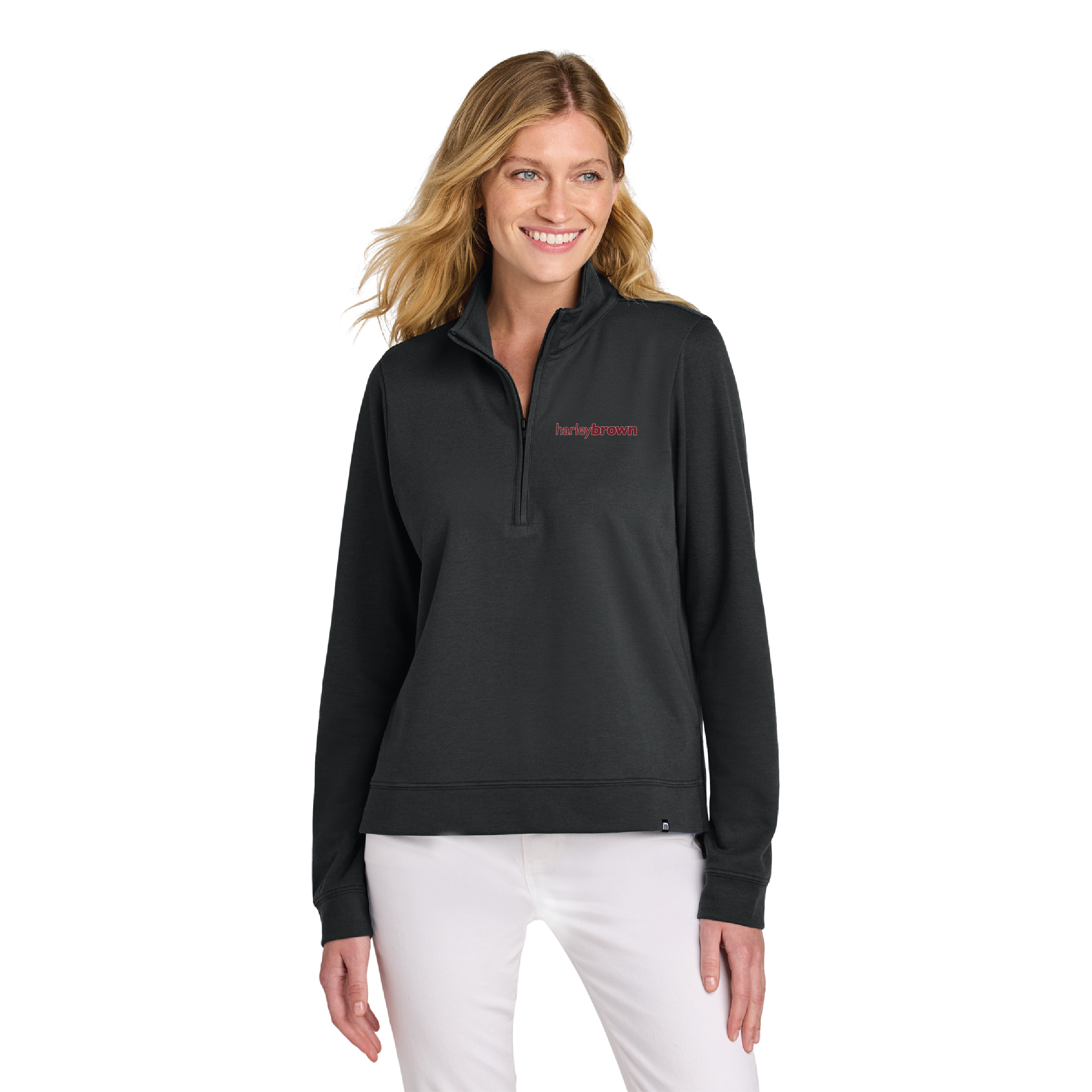 Harley Brown Equestrian Women's TravisMathew Coveside 1/4 Zip