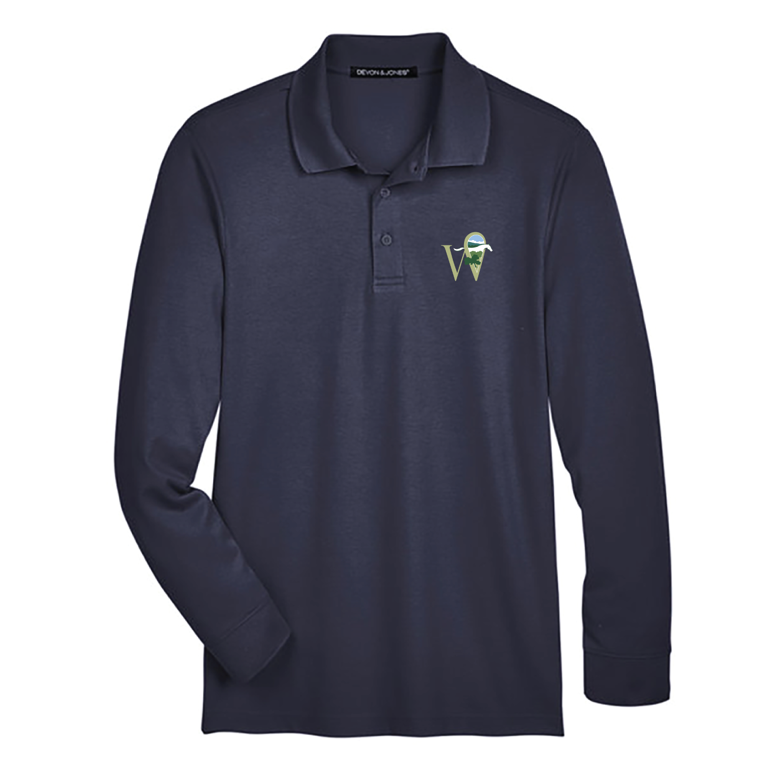 The Horse Park at Woodside Men's Devon & Jones CrownLux Long Sleeve Polo
