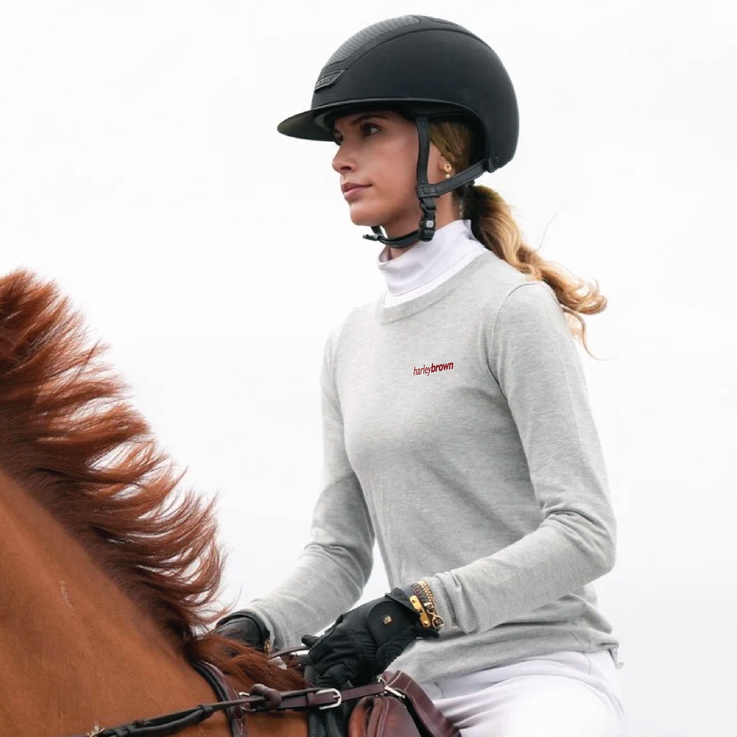 Harley Brown Equestrian Women's TKEQ Essential Crewneck Sweater