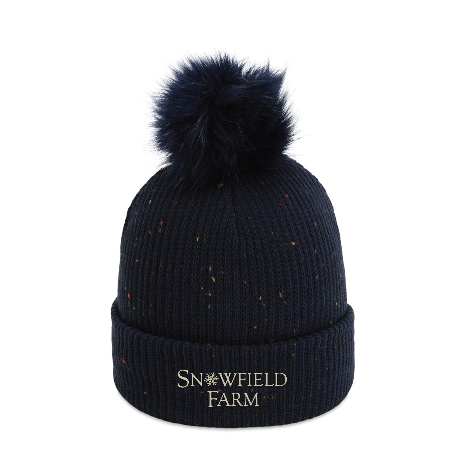 Snowfield Farm Imperial Pom Cuffed Beanie