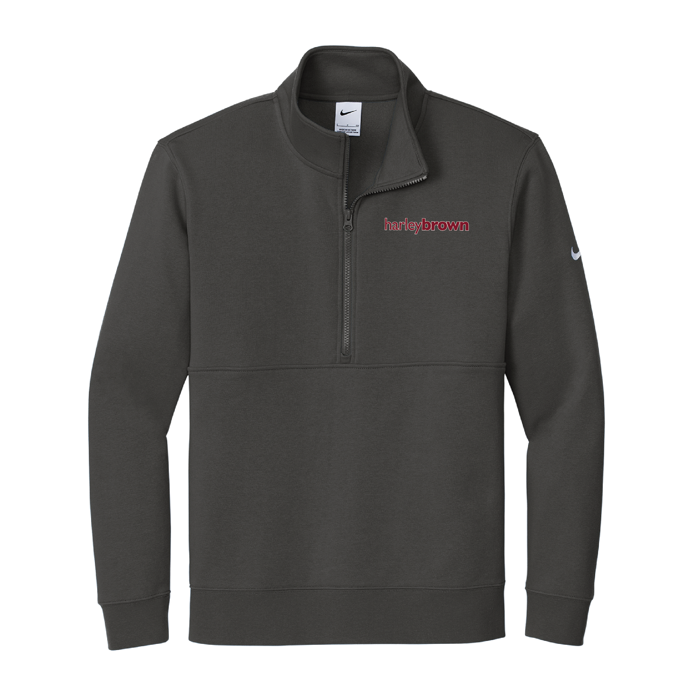 Harley Brown Equestrian Men's Nike Club Fleece Half-Zip Pullover