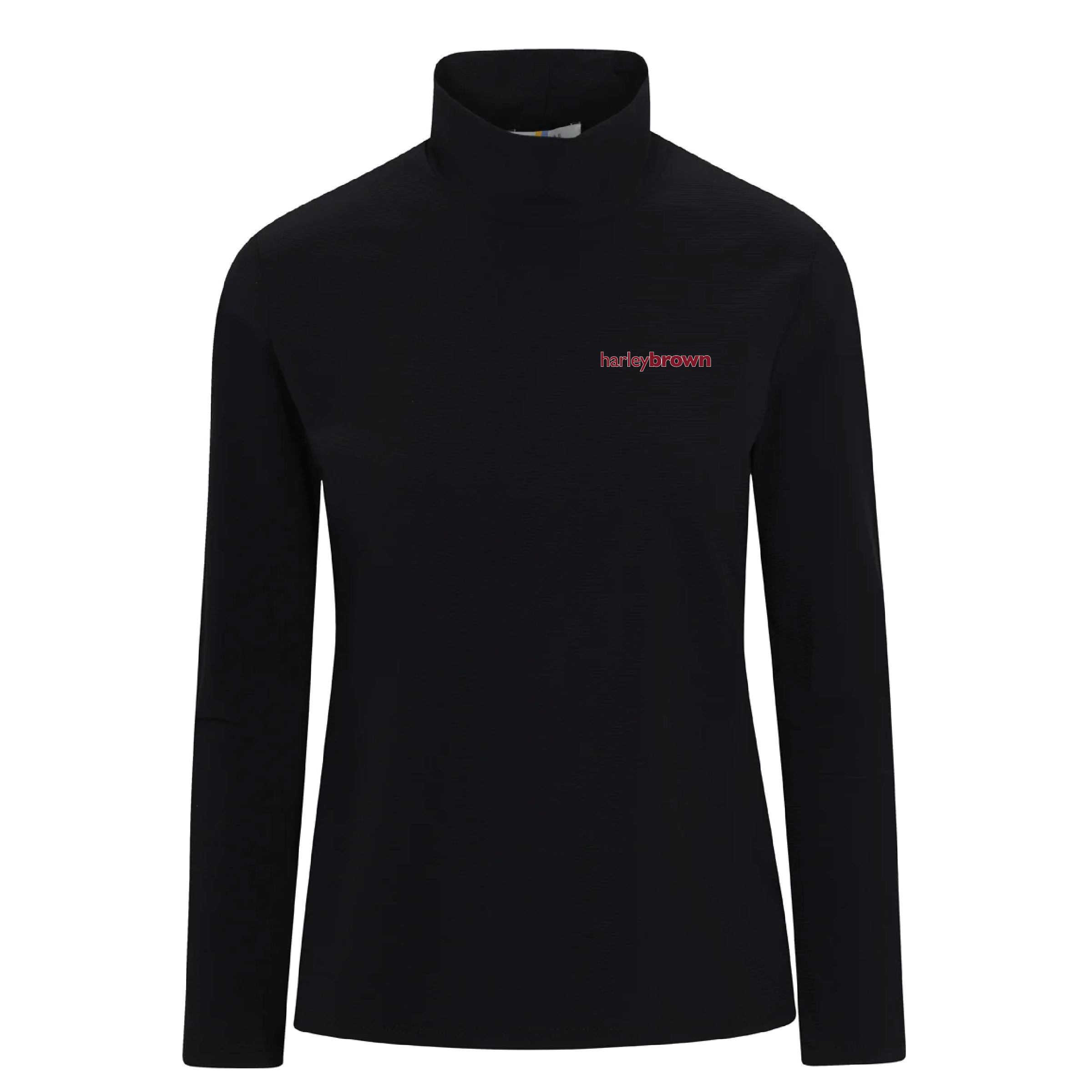 Harley Brown Equestrian Women's Callidae Tech Ribbed Turtleneck