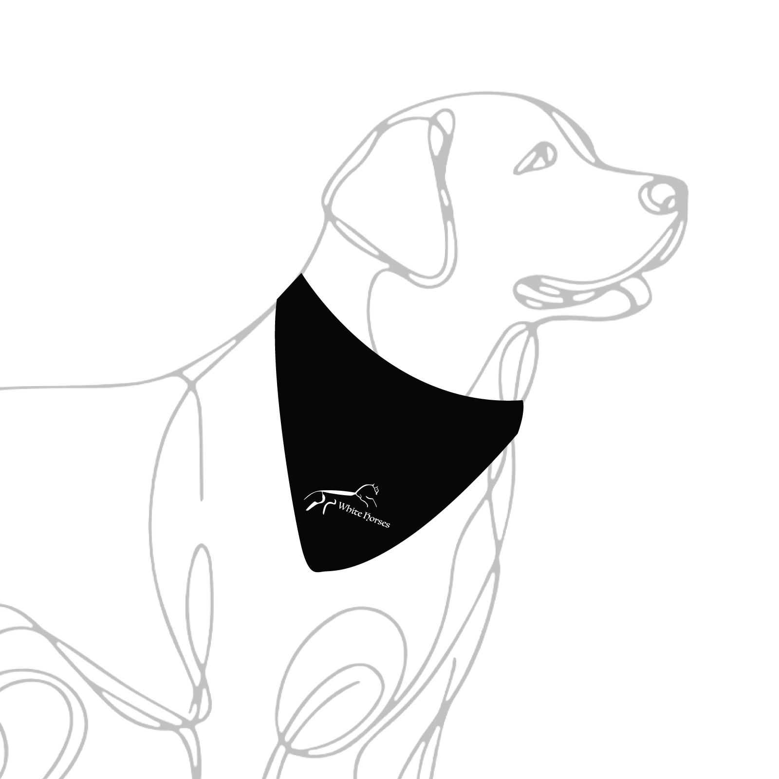 White Horses LLC Dog Bandana