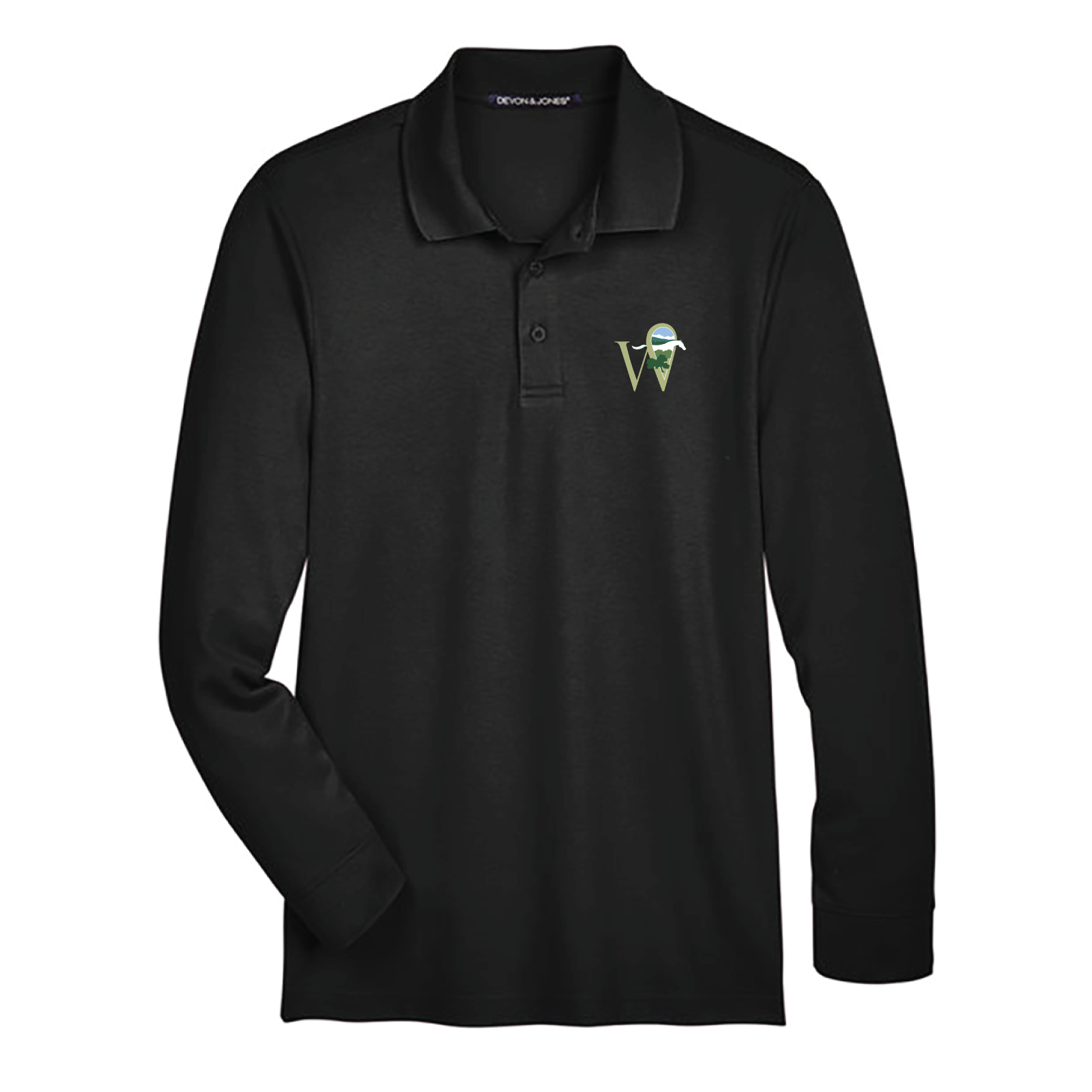 The Horse Park at Woodside Men's Devon & Jones CrownLux Long Sleeve Polo