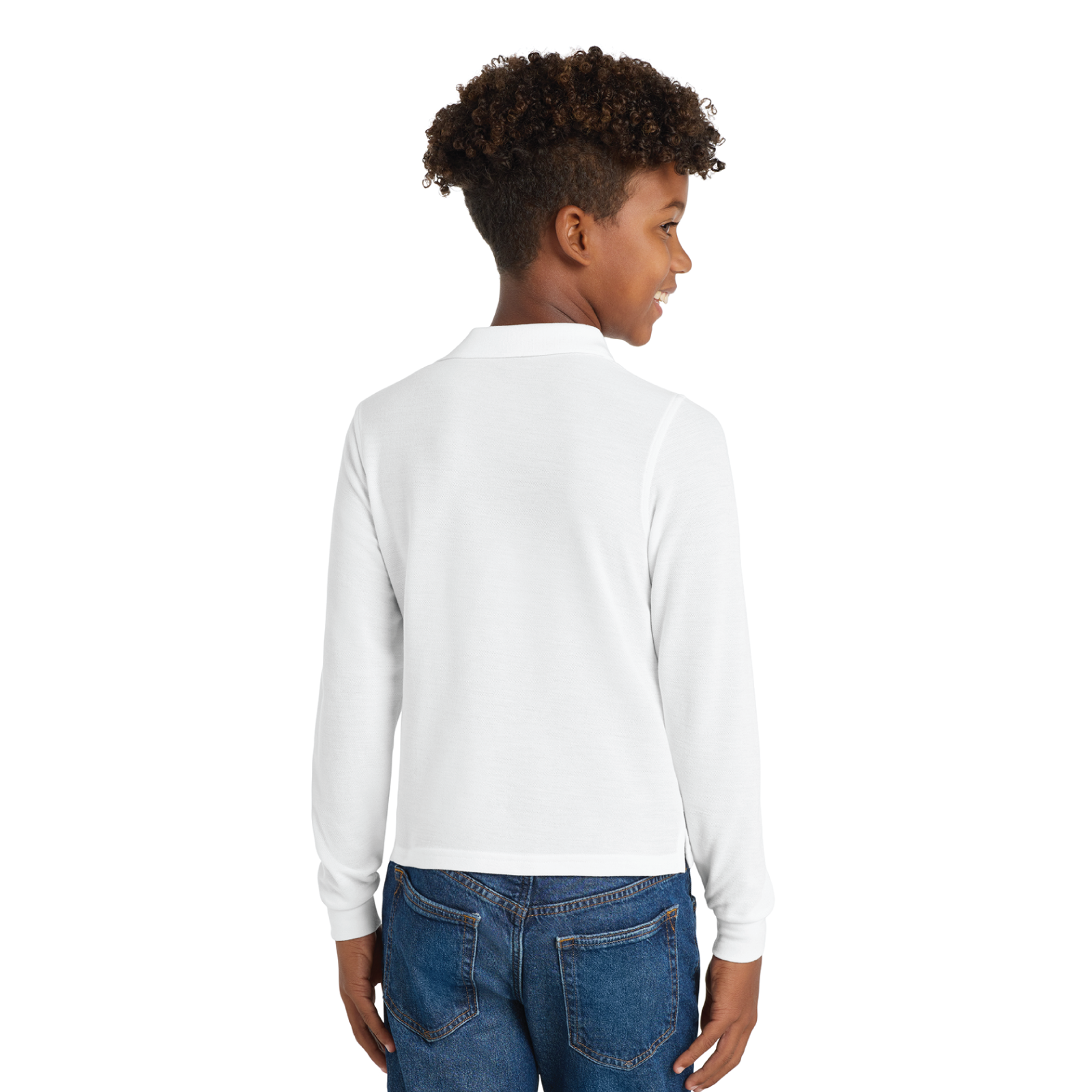 Horizons East Show Stables Youth Port Authority Long Sleeve Silk Touch Polo